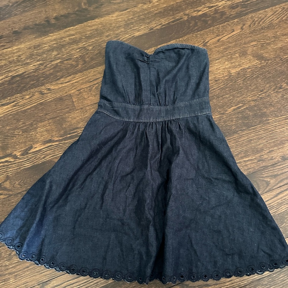 Juicy couture denim strapless minidress